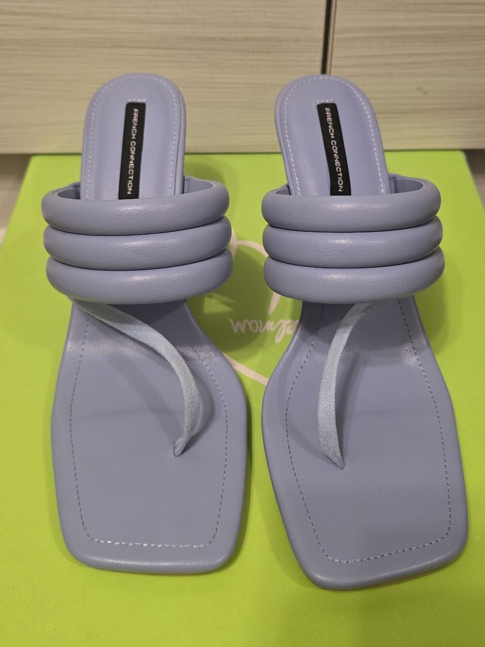 French Connection Lavender Coil-Detail Thong Sandals